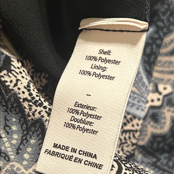 🐾Cinq à Sept Black and Blue plume print raven blue multi size S NWT - Picture 10 of 11